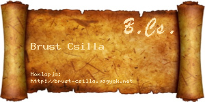 Brust Csilla névjegykártya