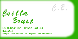 csilla brust business card